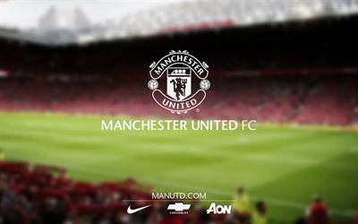 Manchester United, logo, futbol, stadyum