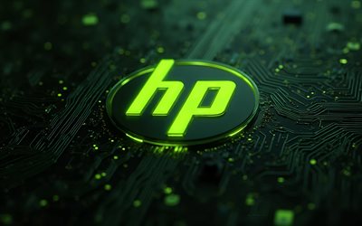 logotipo limão 3d da hp, 4k, sinal hp, placa mãe limão escuro, logotipo da hp, hewlett packard, emblema hp, logotipo da hewlett packard, fundo de tecnologia de limão escuro, hp, logotipo hp 3d, logotipo verde hp