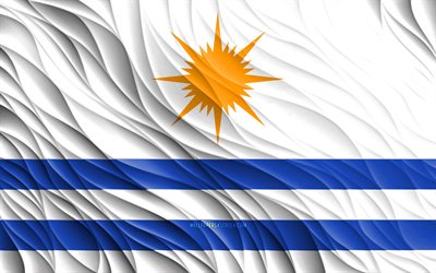 4k, Palmas flag, wavy 3D flags, Brazilian cities, flag of Palmas, Day of Palmas, 3D waves, Cities of Brazil, Palmas, Brazil
