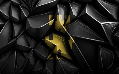 علم فينمارك, 4k, نسيج إبداعي ثلاثي الأبعاد, علم فينمارك ثلاثي الأبعاد, المناطق النرويجية, النرويج, فن ثلاثي الأبعاد, علم منطقة فينمارك, فينمارك