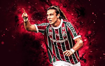 agustin canobbio, 4k, luzes de neon roxas, fluminense fc, serie brasileira a, jogadores de futebol uruguaios, agustin canobbio 4k, futebol, fluminense, agustin canobbio fluminense