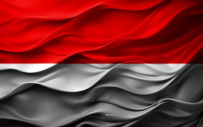 4k, hesse flagg, tysklands stater, 3d hesse  flagga, tyskland, hesse flagga, 3d  konsistens, hesse day, tyska nationella symboler, 3d  konst, hesse