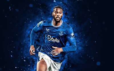 beto, 4k, luci al neon blu, everton fc, premier league, portoghese beto 4k, calciatori, calcio, everton, beto everton
