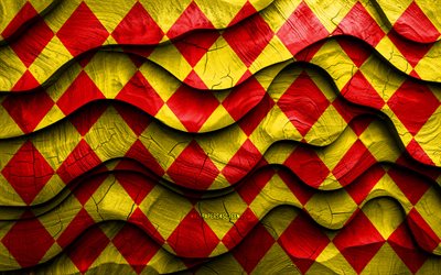 4k, drapeau angoumois, provinces de france, drapeaux d'ondes 3d en bois, jour des angoumois, drapeau des angoumois, farner, drapeau en bois angoumois, europe, provinces françaises, angoumois