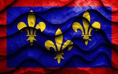 4k, drapeau anjou, provinces de france, drapeaux d'ondes 3d en bois, jour d'anjou, drapeau d'anjou, farner, drapeau en bois anjou, europe, provinces françaises, anjou