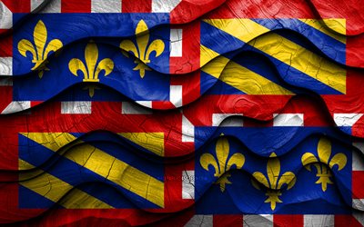 4k, drapeau bordeaux, provinces de france, drapeaux d'ondes 3d en bois, jour de bourgogne, drapeau de la bourgogne, farner, drapeau en bois bordeaux, europe, provinces françaises, bourgogne