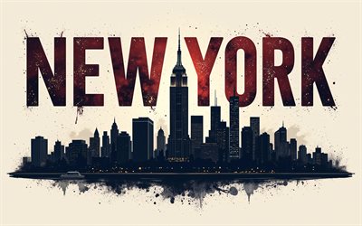 एम्पायर स्टेट बिल्डिंग, न्यूयॉर्क, 4k, ग्रंज कला, न्यूयॉर्क क्षितिज, यूएसए, टी शर्ट कला, एम्पायर स्टेट बिल्डिंग कला, न्यूयॉर्क ग्रंज कला, न्यूयॉर्क कला, न्यूयॉर्क टी शर्ट, न्यूयॉर्क शहर का दृश्य, वेक्टर कला