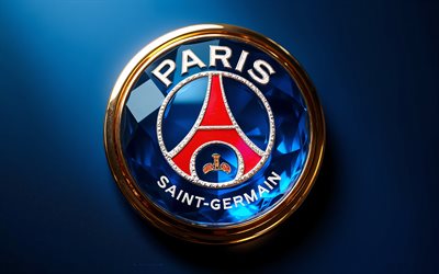 पीएसजी ग्लास लोगो, नीली धातु पृष्ठभूमि, पीएसजी प्रतीक, पीएसजी लोगो, पीएसजी चिन्ह, लीग 1, फ्रांस, फ़ुटबॉल, पीएसजी, पेरिस सेंट जर्मेन लोगो, पेरिस सेंट जर्मेन