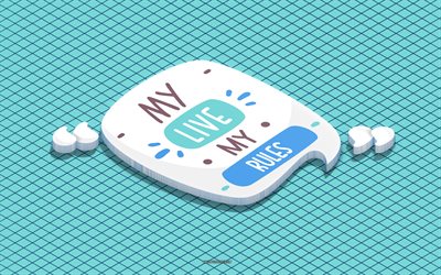 minha vida minhas regras, arte 3d, arte isométrica, citações de motivação, citações curtas populares, inspiração, fundo marrom, minha vida minhas regras arte