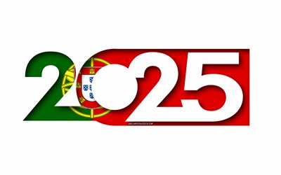 2025 Portugal, white background, Portugal, minimal art, 2025 Portugal concepts, Portugal 2025, flag of Portugal, 2025 Portugal background, Portugal flag