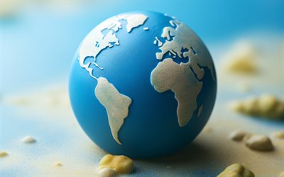 3d الأرض, 4k, خوخه, ناسا, الكواكب, الفن ثلاثي الأبعاد, الأرض الأرض, الخيال العلمي, مجرة, كائنات الفضاء, الكرات, أرض
