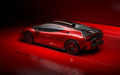 2025, Lamborghini Sian, rear view, hypercar, exterior, new red Lamborghini Sian, red Sian 2025, italian supercars, Lamborghini
