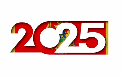 2025 Montenegro, white background, Montenegro, minimal art, 2025 Montenegro concepts, Montenegro 2025, flag of Montenegro, 2025 Montenegro background, Montenegro flag