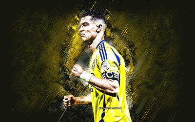 cristiano ronaldo, al nass, dünya futbol yıldızı, cr7, sarı taş arka plan, portekizli futbolcu, grunge art, suudi arabistan, al nass fc, futbol, cristiano ronaldo al nassr, cr7 al nass