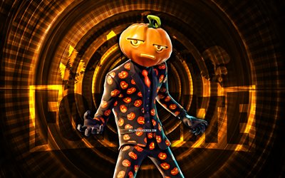 jack gourdon fortnite, 4k, 오렌지 나선형 배경, 포트 나이트, 창의적인, jack gourdon skin, fortnite jack gourdon skin, 잭 고르 돈, fortnite 캐릭터