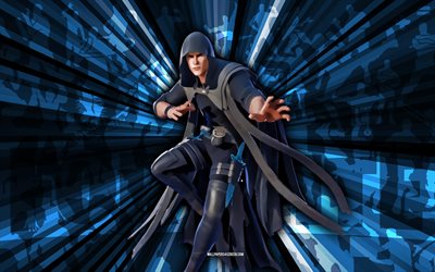 4k, kelsier, fondo de rayos azules, piel kelsier, kelsier fortnite, arte abstracto, piel kelsier fortnite, personajes fortnite, fortnite, arte creativo