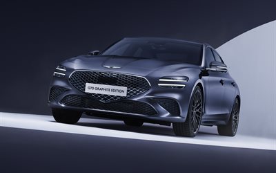 genesis g70 grafit sürümü, 4k, stüdyo, 2026 araba, lüks arabalar, genesis g70, 2026 genesis g70, güney kore arabaları, yaratılış