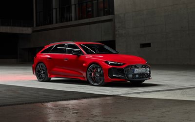 4k, ऑडी आरएस5 अवंत, पार्किंग, 2026 कारें, वैगनों, बी10, लाल ऑडी आरएस5 अवंत, बाहरी, 2026 ऑडी आरएस5 अवंत, जर्मन कारें, ऑडी