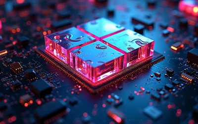 logotipo neon roxo do windows, 4k, janelas 11, windows, logotipo neon roxo 3d do windows, logotipo de néon da microsoft, logotipo de cristal neon do windows 11, logotipo do windows 11, emblema do windows 11, microsoft, sinal do windows 11