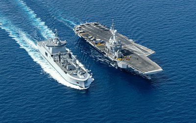 चार्ल्स डी गॉल, आर91, हवाई दृश्य, फ्रांसीसी विमानवाहक पोत, फ्रांसीसी नौसेना, नाटो, फ्रांसीसी विमानवाहक पोत चार्ल्स डी गॉल, फ्रांस