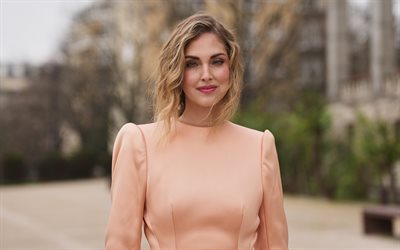 chiara ferragni, 4k, bokeh, estrellas de cine, belleza, actriz italiana, mujer rubia, celebridad italiana, sesión de fotos de chiara ferragni