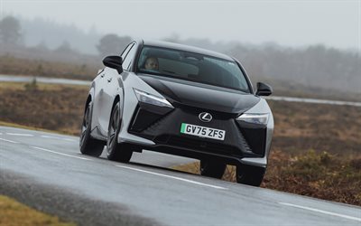 lexus rz 550e f spor, 4k, yol, 2026 araba, geçitler, birleşik krallık'a özel, lexus rz, dış, 2026 lexus rz, japon arabaları, lexus