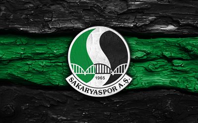 Sakaryaspor wooden logo, 4k, black green wooden background, TFF 1  Lig, soccer, Sakaryaspor logo, football, Sakaryaspor emblem, Sakaryaspor, turkish football club, Sakaryaspor FC