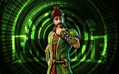 hacivat fortnite, 4k, grüner spiralhintergrund, fortnite, kreativ, hacivat haut, fortnite hacivat haut, hacivat, fortnite  charaktere