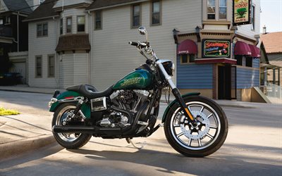 harley davidson fxdls dyna low rider, strada, bike 2015, superbike, motocicletta verde, 2015 harley davidson fxdls dyna low rider, motociclette americane, harley davidson