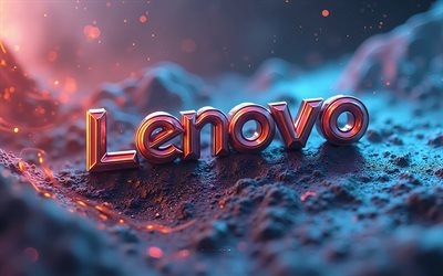 lenovo  logo, 4k, neonlicht, lenovo creative 3d  logo, kreativer hintergrund, lenovo 3d  logo, lenovo emblem, lenovo art, lenovo