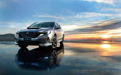 4k, Subaru Levorg Layback Limited EX, offroad, 2025 cars, sunset, beach, Subaru Levorg Layback, 2025 Subaru Layback, wagons, japanese cars, Subaru
