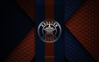 houston astros, haberler, mavi turuncu örgü doku, houston astros logosu, amerikan beyzbol kulübü, houston astros amblemi, beyzbol, teksas, abd