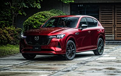 2022, Mazda CX-60, 4k, front view, exterior, red crossover, CX-60 photo, new red CX-60, japanese cars, Mazda