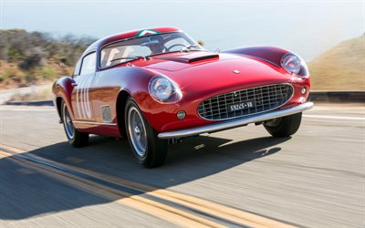 Ferrari 250 GT Berlinetta, 4k, highway, 1958 cars, oldsmobiles, retro cars, 1958 Ferrari 250 GT Berlinetta, italian cars, Ferrari