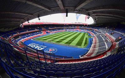Parc des Princes, inside view, stands, football field, PSG Stadium, football stadium, Paris Saint-Germain Stadium, Paris, France, Paris Saint-Germain