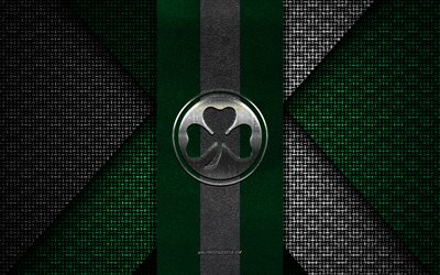 SpVgg Greuther Furth, 2 Bundesliga, green white knitted texture, SpVgg Greuther Furth logo, German football club, SpVgg Greuther Furth emblem, football, Furth, Germany