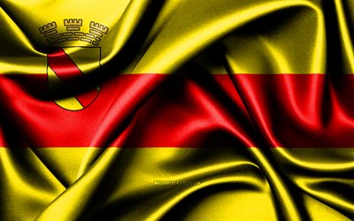 baden baden bayrağı, 4k, alman şehirleri, kumaş bayrakları, baden günü baden, baden bayrağı, dalgalı ipek bayraklar, almanya, almanya şehirleri, baden baden