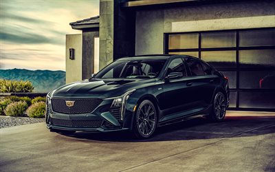 2025, Cadillac CT5-V Blackwing, 4k, front view, exterior, green Cadillac CT5-V, sedan, American cars, new CT5-V, Cadillac