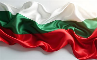 bandera búlgara, 4k, bandera de bulgaria, textura ondulada de seda, bandera ondulada búlgara, europa, unión europea, bulgaria