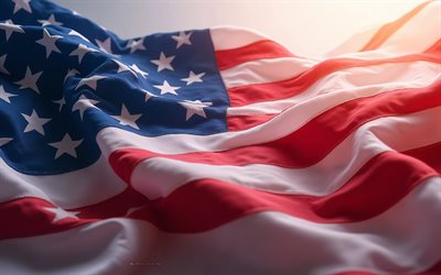 bandera americana, textura de la tela, bandera de estados unidos, bandera americana de tela, eeuu