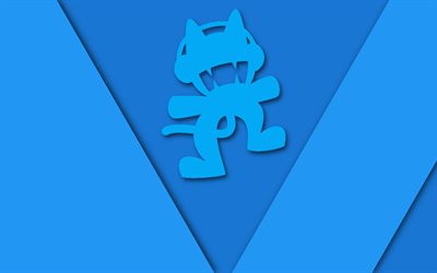 Monstercat, creative, blue background, logo
