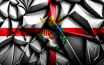 bandera de teruel, 4k, textura creativa 3d, bandera 3d de teruel, provincias españolas, españa, provincia de teruel, arte 3d, bandera de la provincia de teruel, teruel