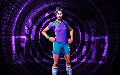 صانع الألعاب المستعد fortnite, 4k, خلفية دوامة الأرجواني, فورتنايت, مبدع, جلد صانع الألعاب المتوازن, fortnite تستعد الجلد صانع الألعاب, صانع ألعاب متزن, شخصيات فورتنايت