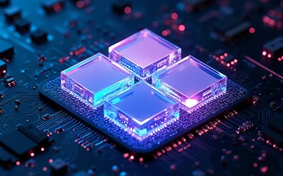 شعار ويندوز 11 متوهج بالنيون, 4k, خلفية التكنولوجيا السوداء, شعار ويندوز 11, علامة ويندوز 11, خلفية التكنولوجيا, ويندوز 11, شعار ويندوز, ويندوز