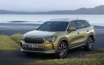 2026, skoda kodiaq, 4k, vue de face, extérieur, or skoda kodiaq, skoda kodiaq neuf 2026, voitures tchèques, skoda