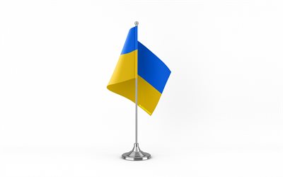 4k, Lower Austria table flag, white background, Lower Austria flag, table flag of Lower Austria, Austrian federal states, Lower Austria flag on metal stick, flag of Lower Austria, Lower Austria, Austria