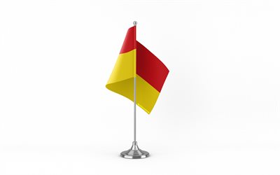 4k, Burgenland table flag, white background, Burgenland flag, table flag of Burgenland, Austrian federal states, Burgenland flag on metal stick, flag of Burgenland, states of Austria, Burgenland, Austria