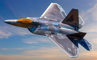 boeing f 22 raptor, 4k, combattente volante, combattente americano, us air force, f 22, aereo da combattimento, f 22 raptor, combattenti, aereo militare, boeing