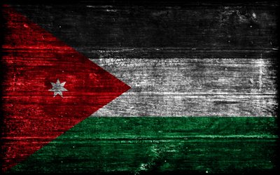 jordan holzflagge, 4k, holzgrunge  flaggen, asiatische länder, flagge von jordanien, tag von jordanien, asien, jordanische flagge, jordanien, jordanische nationale symbole