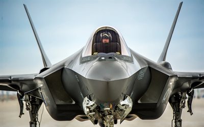 4k, boeing f 22 raptor, pilota ai controlli, combattente americano, us air force, f 22, aereo da combattimento, f 22 raptor, decollare, combattenti, aereo militare, boeing
